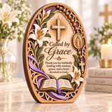 Catholight Wooden Faith Plaque - Called by Grace