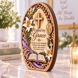 Catholight Wooden Faith Plaque - Called by Grace