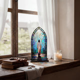 Catholight Walk With Him Candle Holder