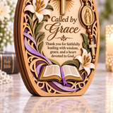 Catholight Wooden Faith Plaque - Called by Grace