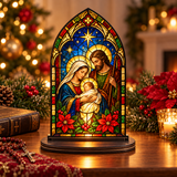 Catholight Holy Family Christmas Glow Candle Holder