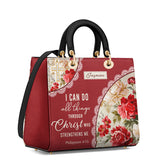 Catholight Blooming With Faith Personalized Lady Leather Bag