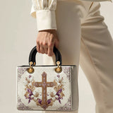 Catholight Faith &amp; Florals Damen-Ledertasche
