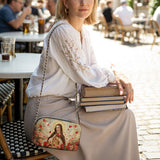 Catholight Little Flower Leder-Umhängetasche