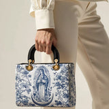 Katholische Ledertasche „Heilige Gelassenheit Jungfrau Maria“