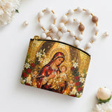 Catholight Mary, Mother of Hope  Leather Rosary Pouch