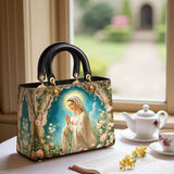 Katholische Lady of Lourdes Damen-Ledertasche