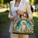 Katholische Lady of Lourdes Damen-Ledertasche