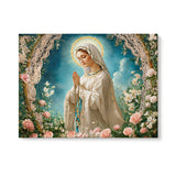 Catholight Lady Of Lourdes Canvas Wall Art
