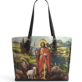 Katholische Ledertasche „Heiliger Hirte“ (St. Johannes der Täufer)