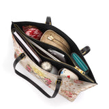 Katholische Rosen des Rosenkranzes Leder-Tragetasche