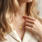 Catholight Halskette der Heiligen Jungfrau Maria in Gold Vermeil 