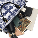 Catholight Ledertasche „Das Kreuz inmitten blühenden Glaubens“