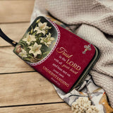 Katholische Lilien des Glaubens Ledergeldbörse
