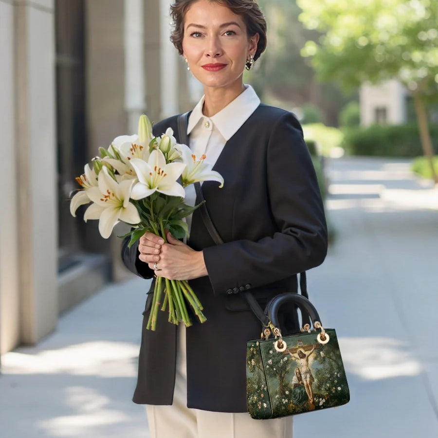 Catholight „Das Kreuz der Erlösung“ Damen-Ledertasche
