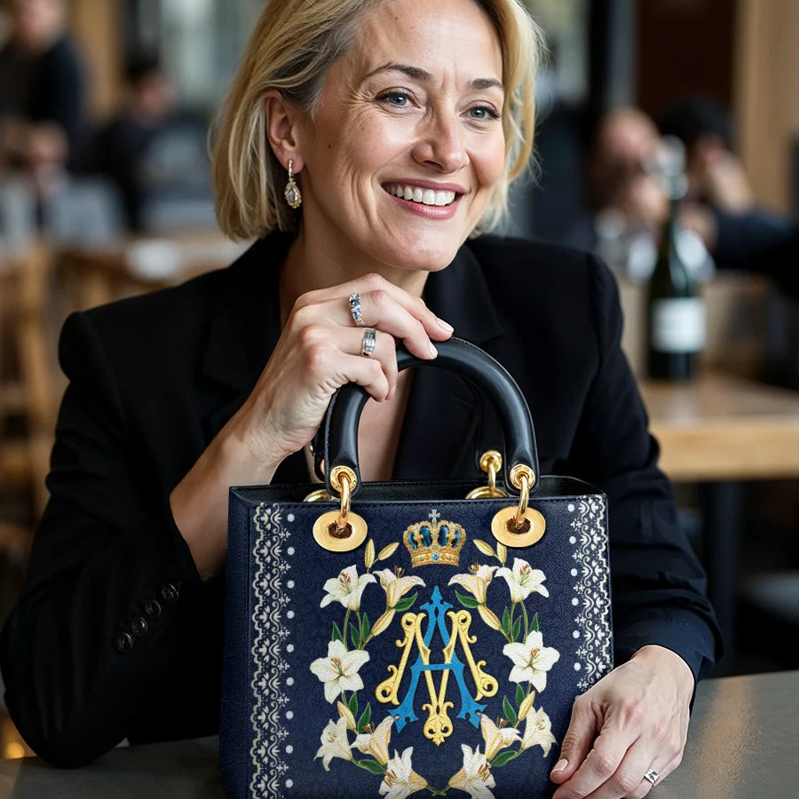 Catholight Crown Of Grace Damen-Ledertasche