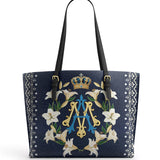 Catholight Crown Of Grace Leather Tote Bag