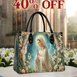 Katholische Lady of Lourdes Ledertasche