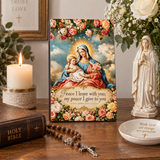 Catholight Halo Of Roses Devotional Wooden Art Quote