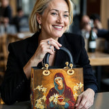 Catholight Die Lilie der Reinheit Damen-Ledertasche