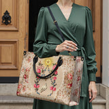 Katholische Rosen des Rosenkranzes Ledertasche