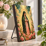 Catholight Halo Of Roses Devotional Wooden Art