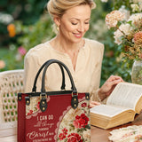 Personalisierte Ledertasche „Catholic Blooming With Faith“