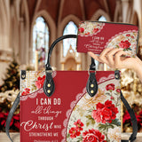 Personalisierte Ledertasche „Catholic Blooming With Faith“
