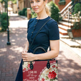 Personalisierte Ledertasche „Catholic Blooming With Faith“