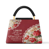 Catholight Blooming With Faith Personalisierte Ledertasche