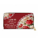 Catholight Blooming With Faith Leather Wallet Purse