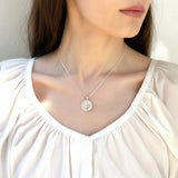 Katholische Halskette mit Herz und Kreuz aus Sterlingsilber 