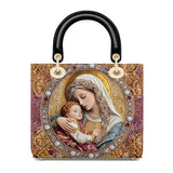 Catholight Divine Madonna und Kind Damen-Ledertasche