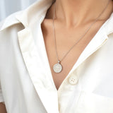 Katholische Halskette mit Herz und Kreuz aus Sterlingsilber 