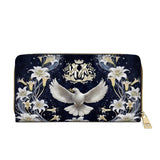 Catholight Andachtsbuch „Der Heilige Geist und die Lilie“ – Ledergeldbörse