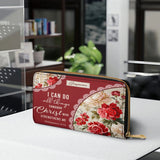 Catholight Blooming With Faith personalisierte Ledergeldbörse