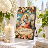 Catholight Halo Of Roses Devotional Wooden Art Quote