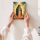 Catholight Halo Of Roses Devotional Wooden Art
