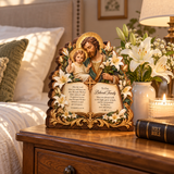 Catholight Wooden Faith Block - Holy Family Beloved Family