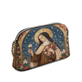 Catholight St. Thérèse of Lisieux Shower of Roses Leather Crossbody Bag