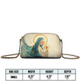 Catholight  Divine Mother’s Embrace Leather Crossbody Bag
