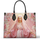 Katholische Ledertasche „In Marys liebenden Armen“