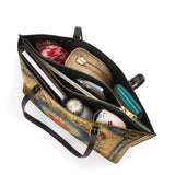 Catholight Sacred Heart of Divine Love Leather Tote Bag