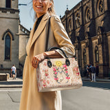 Katholische Rosen des Rosenkranzes Ledertasche