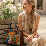 Katholische Ledertasche „Heilige Familie Ewiges Licht“