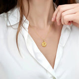 Catholight Blessed Virgin Mary Necklace in Gold Vermeil