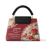 Catholight Blooming With Faith Personalisierte Ledertasche