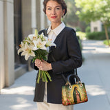 Catholight Roses of Guadalupe Damen-Ledertasche
