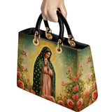 Catholight Roses of Guadalupe Damen-Ledertasche