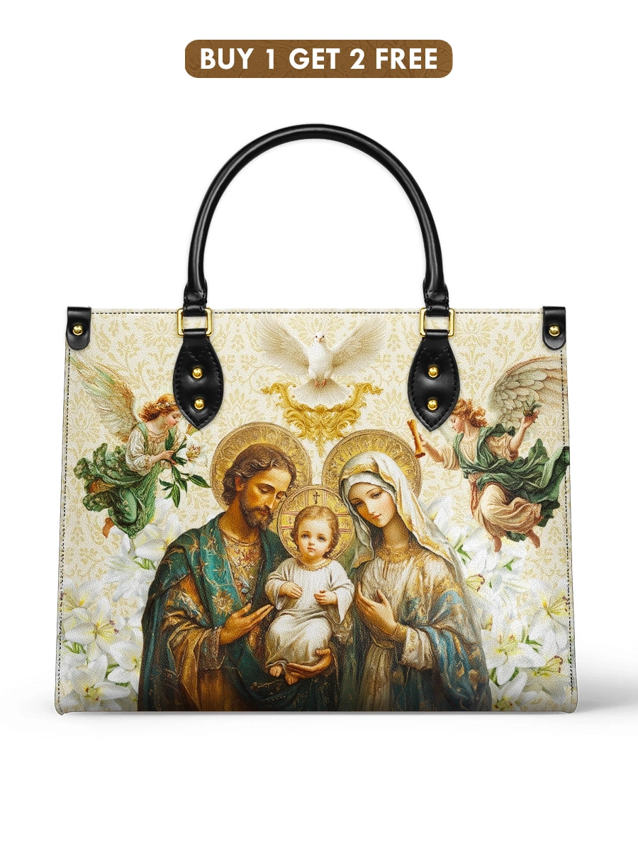 Katholische Ledertasche Heilige Familie